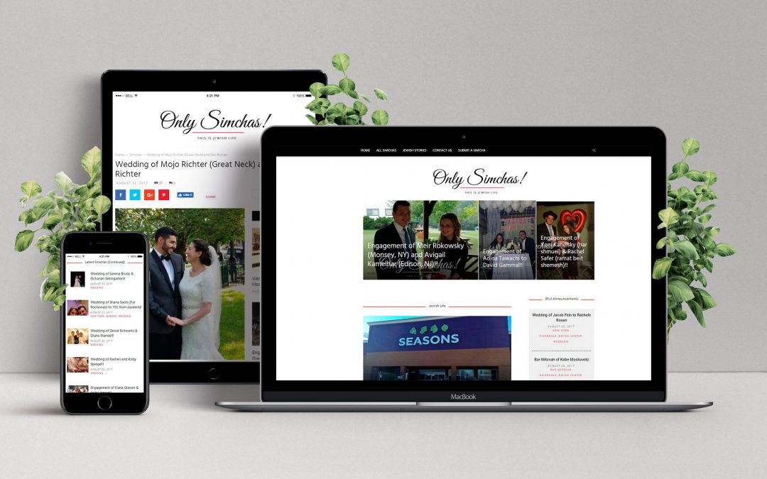 Only Simchas – Content Website